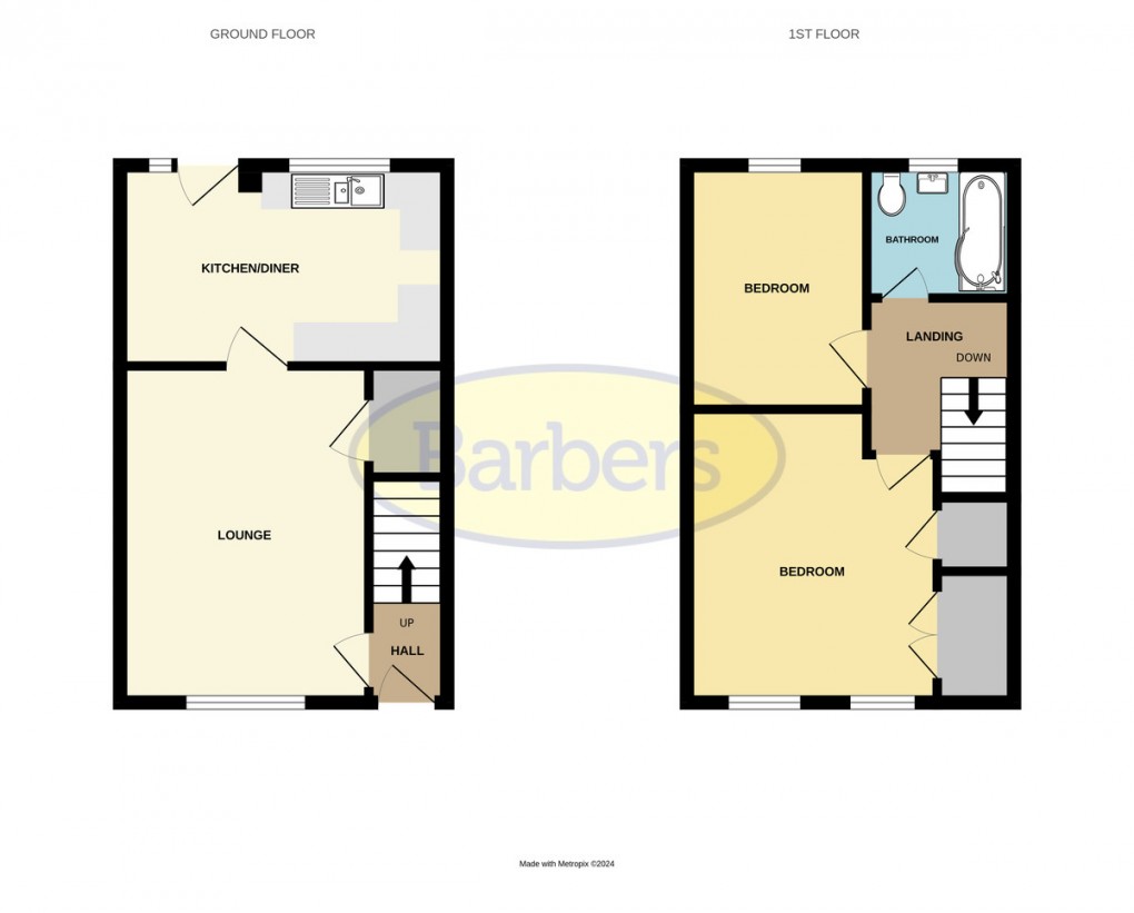 Floorplan for Clydesdale Drive, Horsehay, Telford, TF4 3UB.