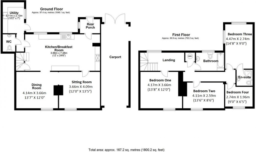 Floorplan for 50-51 Tibberton