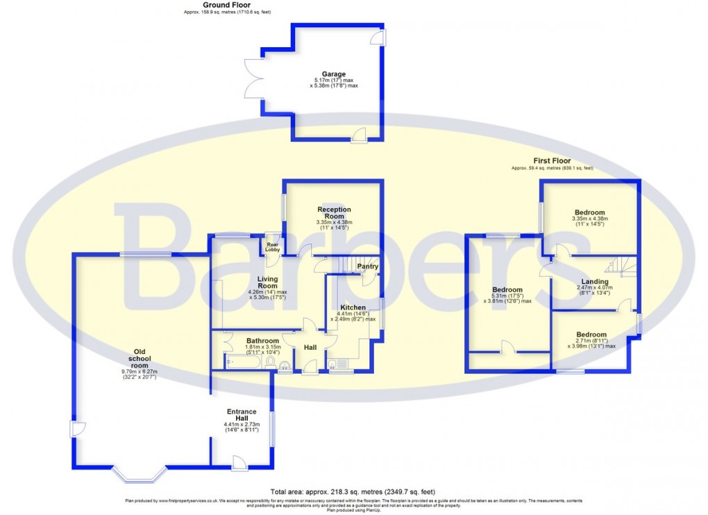 Floorplan for Village Road, Childs Ercall