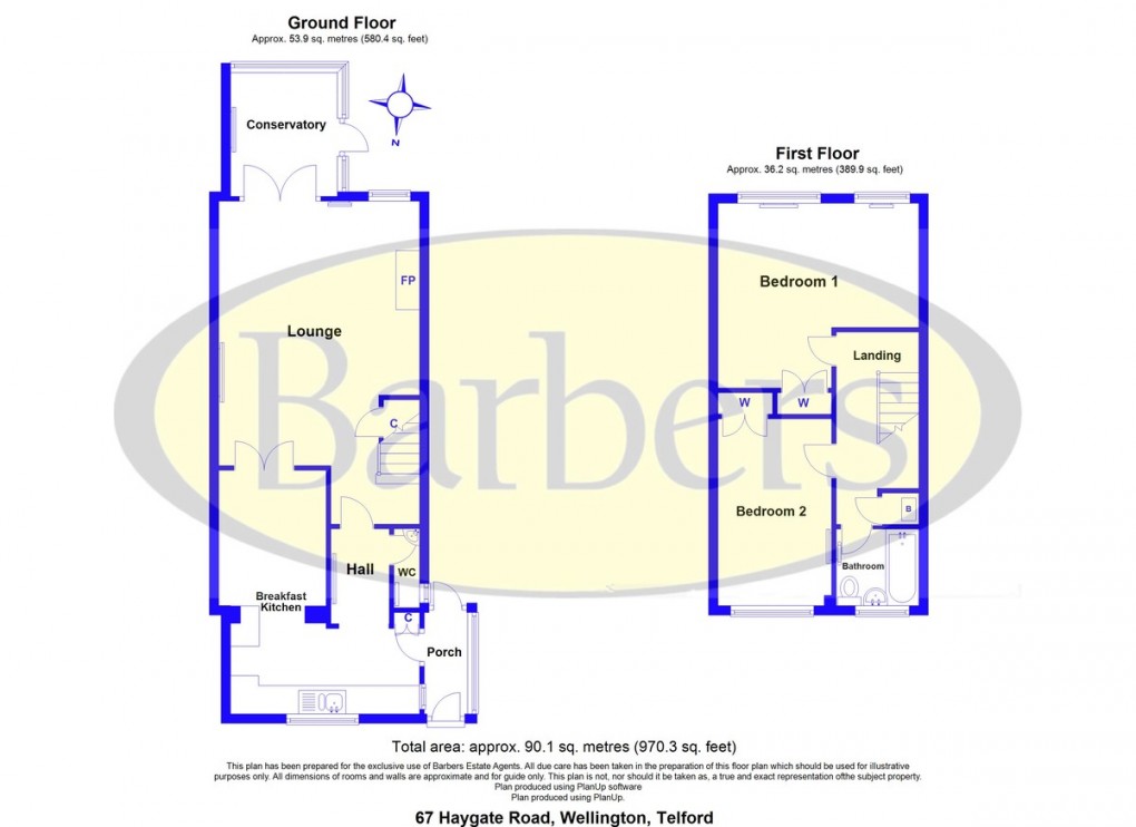 Floorplan for Haygate Road, Wellington, Telford