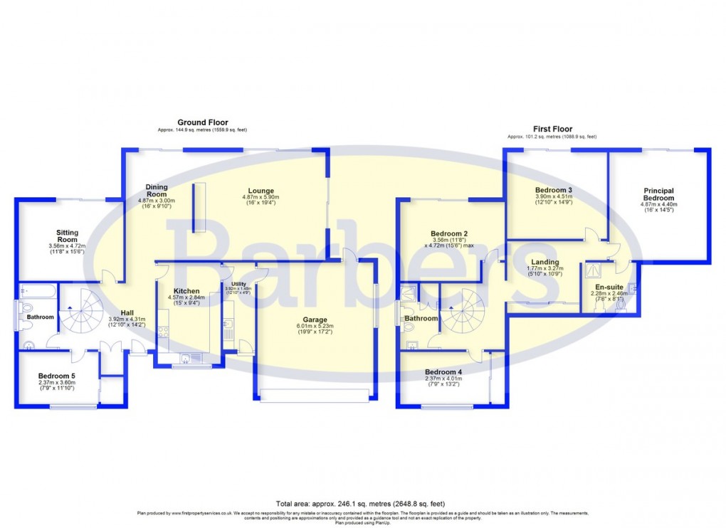 Floorplan for Goldfinch View, The Burntwood, Loggerheads