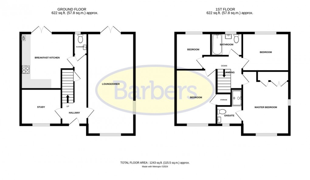 Floorplan for Candlin Way, Lawley Village, Telford, TF4 2GJ