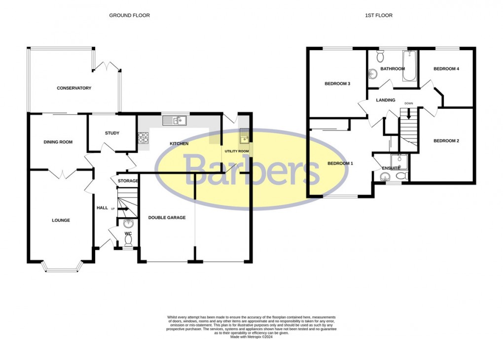 Floorplan for Greenfields Rise, Whitchurch