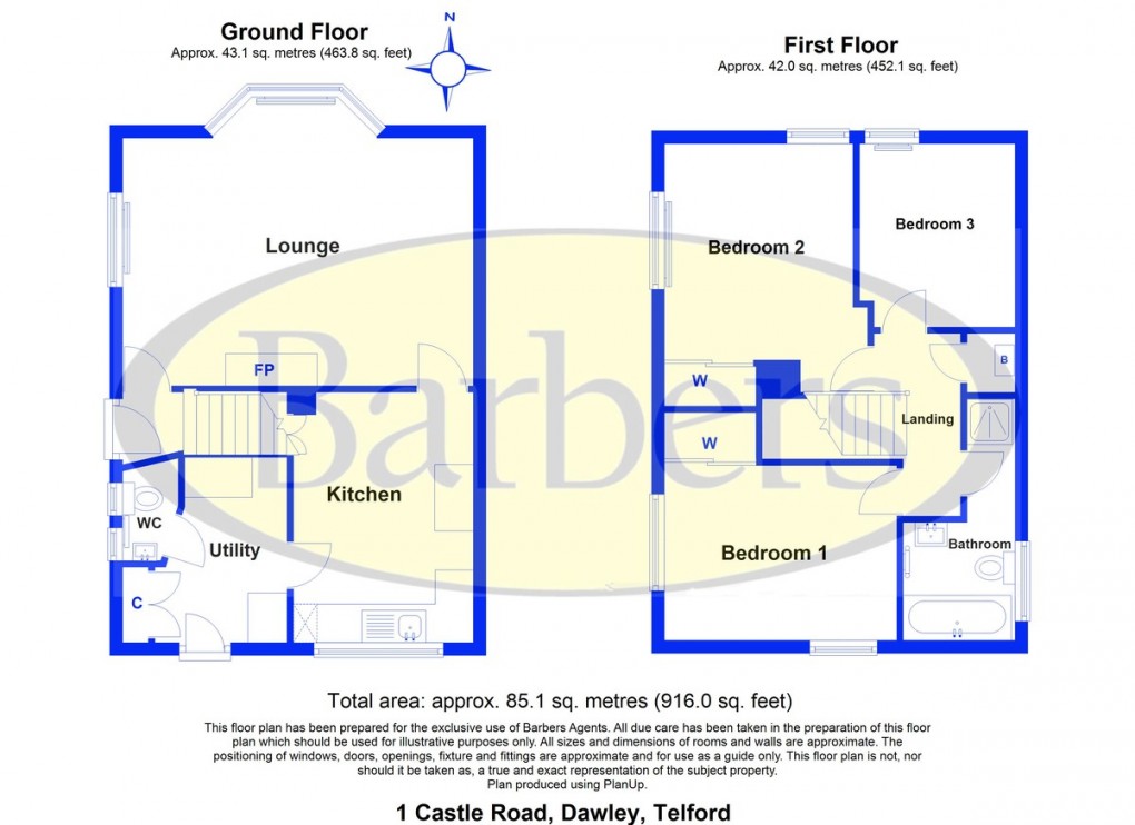 Floorplan for Castle Road, Dawley, Telford, TF4 3EU