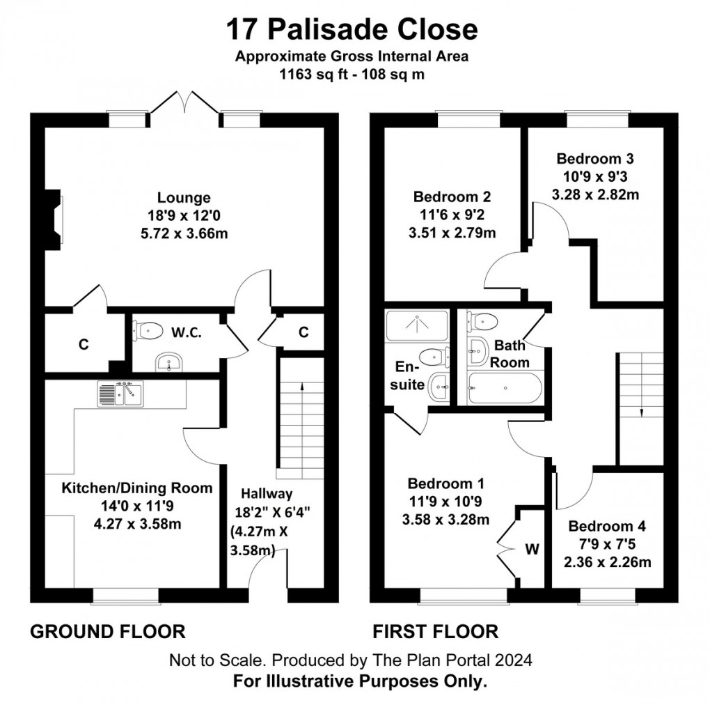 Floorplan for Palisade Close, Newport