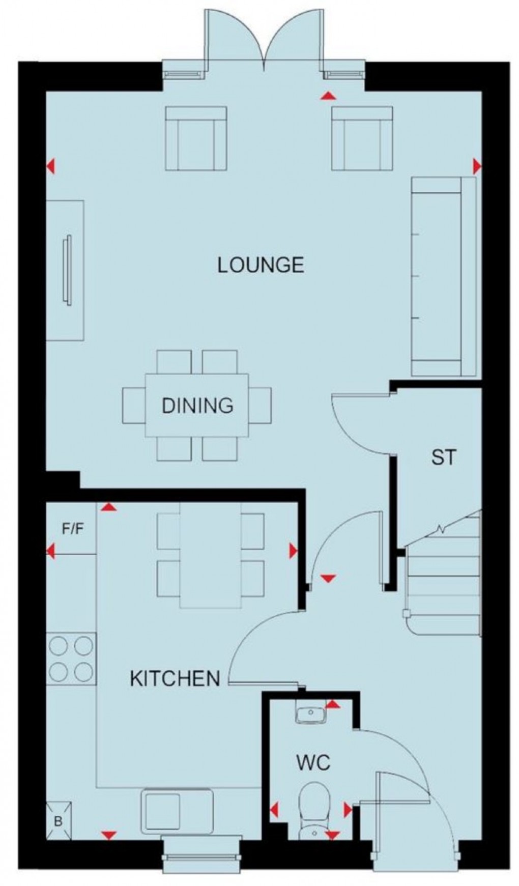 Floorplan for The Alder, The Damsons, Market Drayton