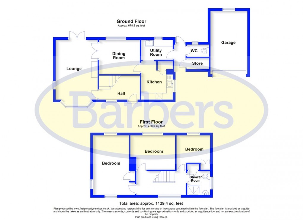 Floorplan for Linden Avenue, Whitchurch