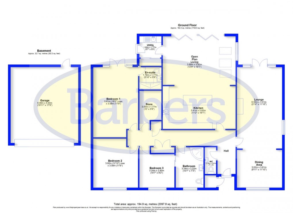 Floorplan for Prospect Road, Market Drayton