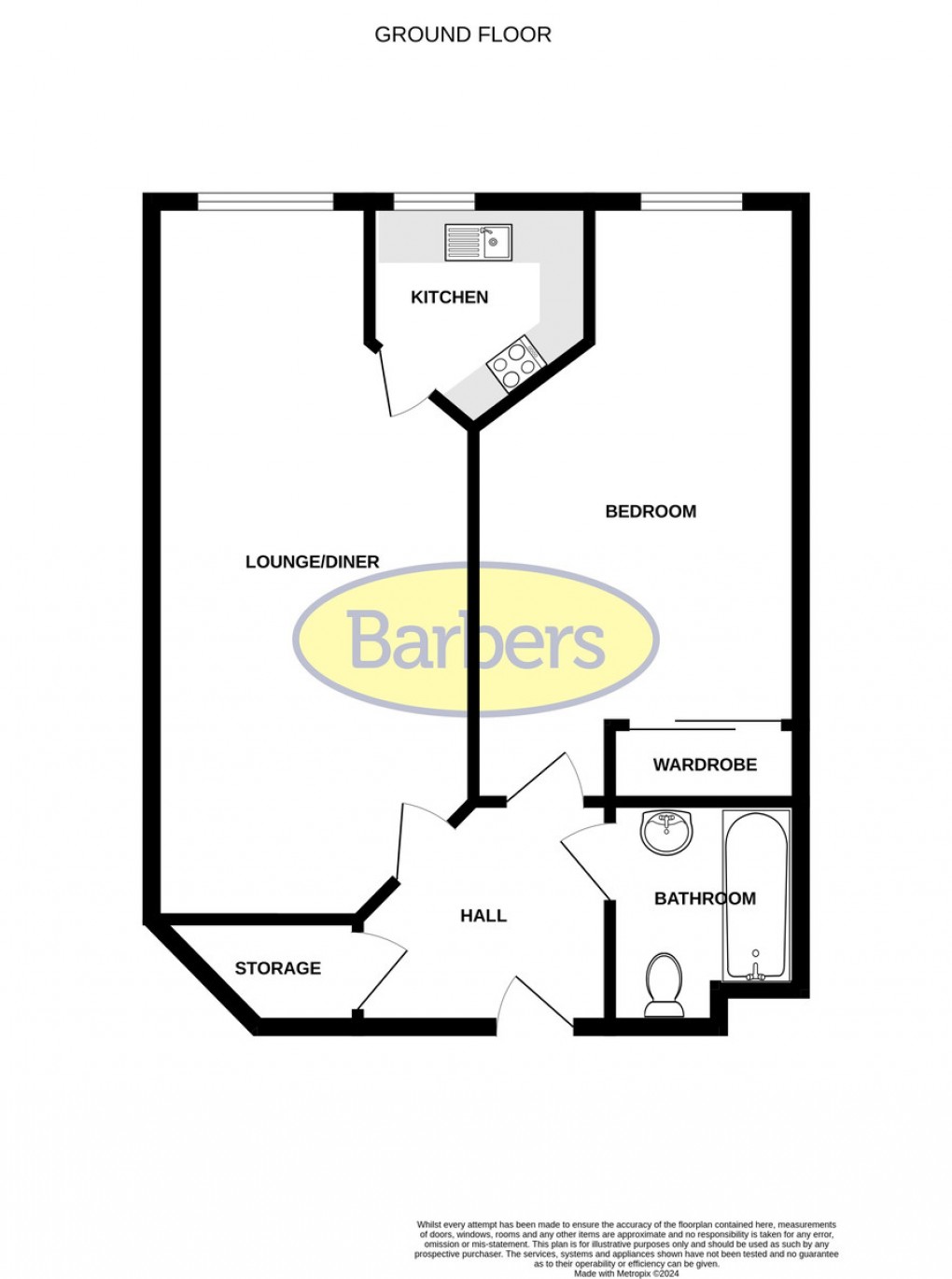 Floorplan for Brookes Court, Mill Street, Whitchurch