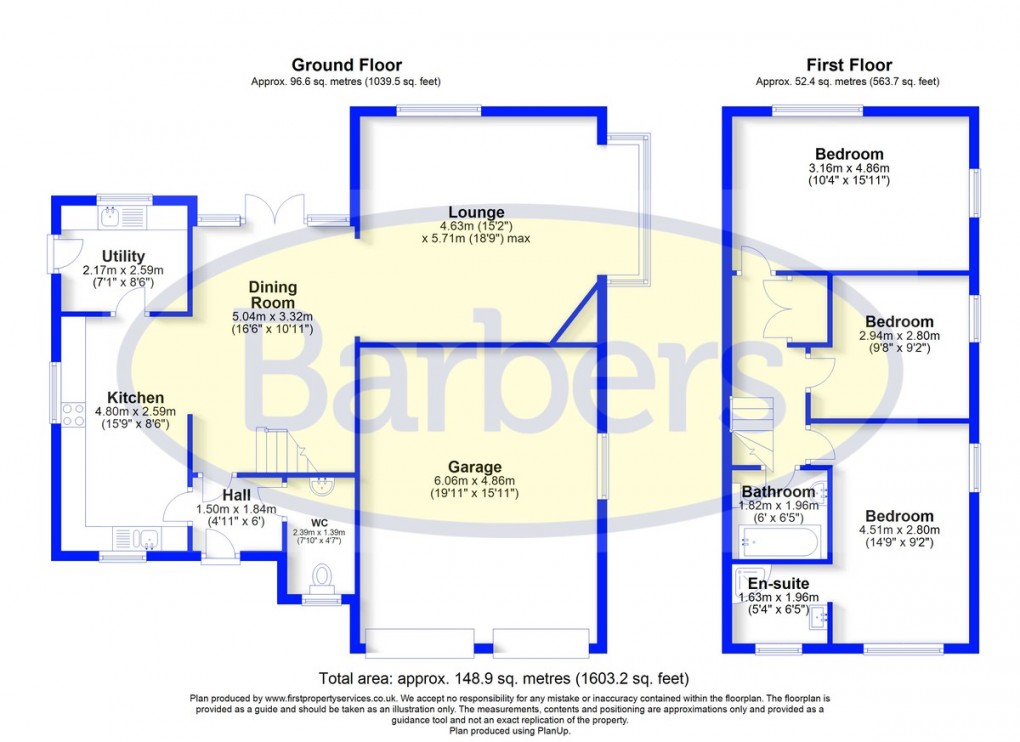 Floorplan for Swan Farm Lane, Audlem Road, Woore