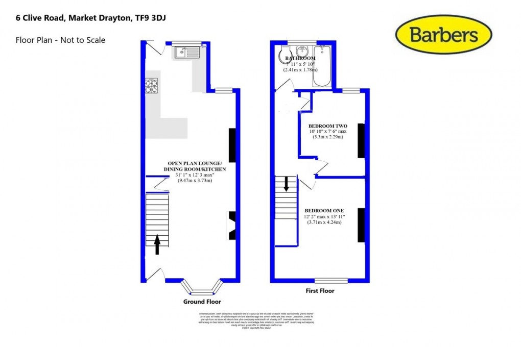 Floorplan for Clive Road, Market Drayton