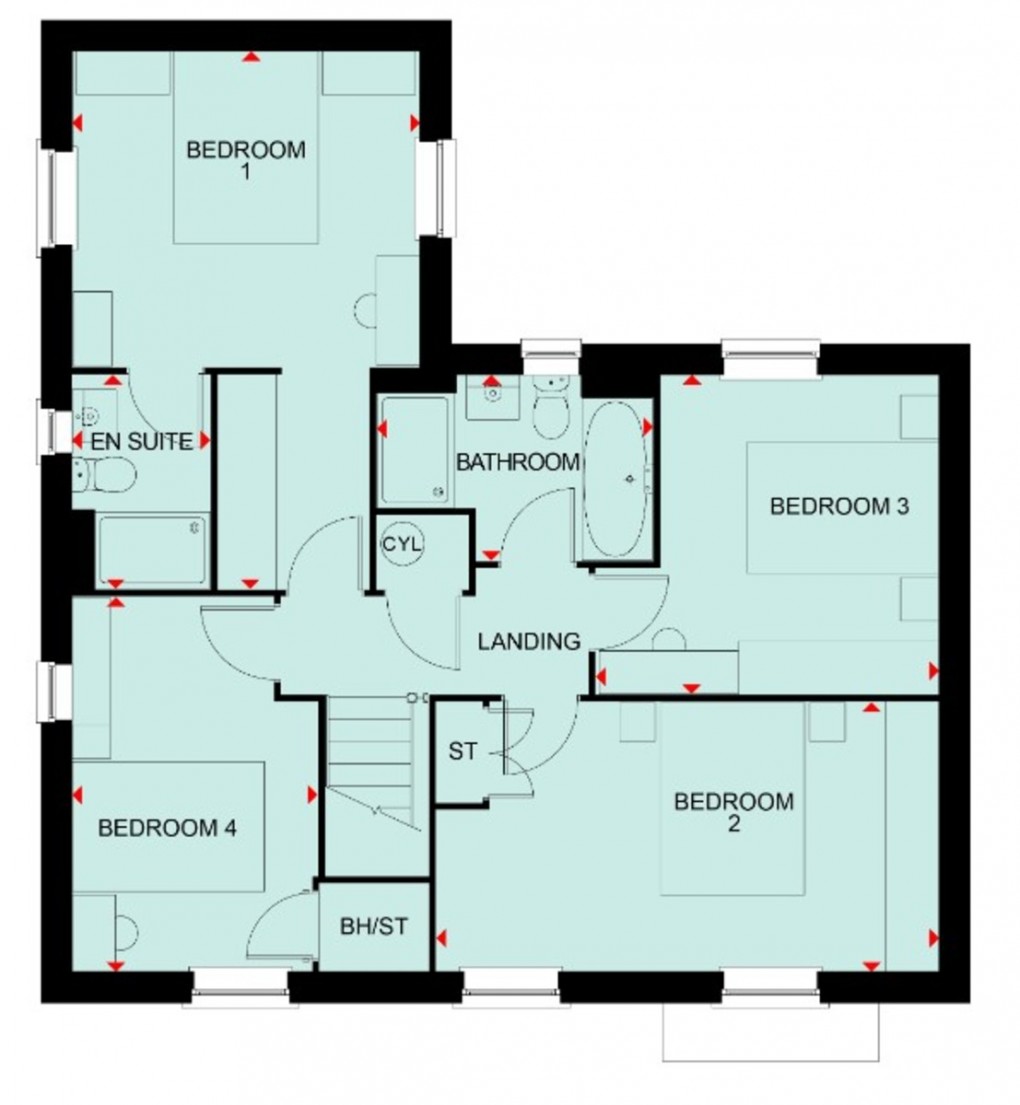 Floorplan for Plot 23  Avondale, Clockmakers