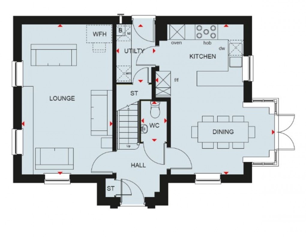 Floorplan for Plot 36 Hollinwood, Clockmakers