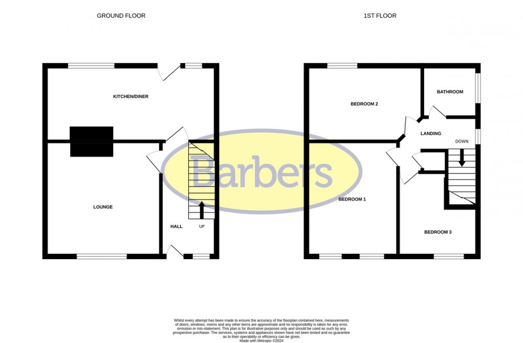 Floorplan for Thompson Drive, Whitchurch, Shropshire