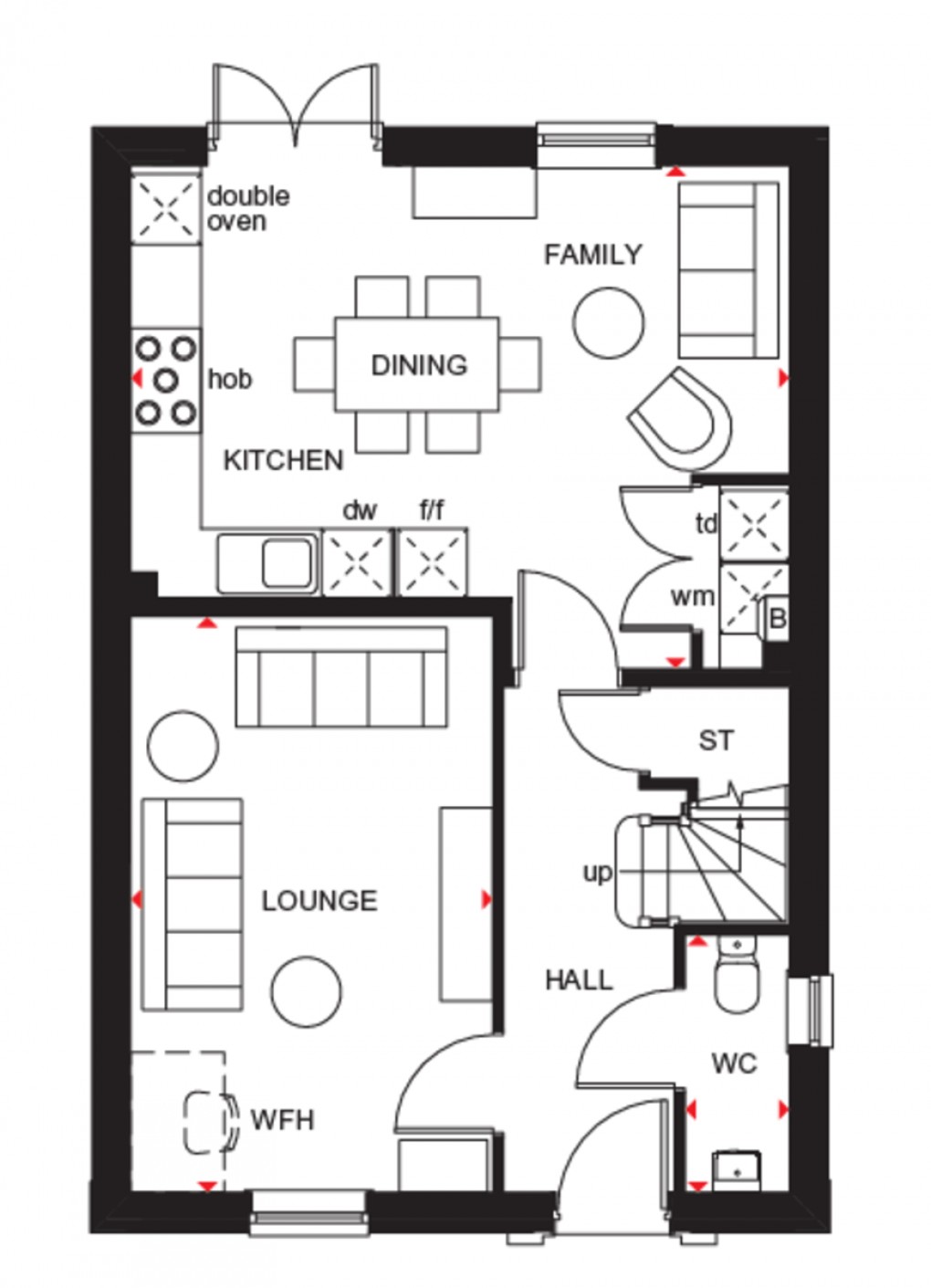 Floorplan for Plot 51 Clockmakers, Tilstock Road