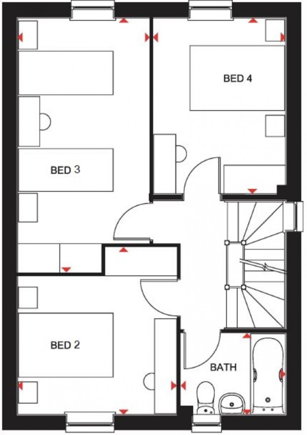 Floorplan for Plot 21 The Bayswater, Clockmakers