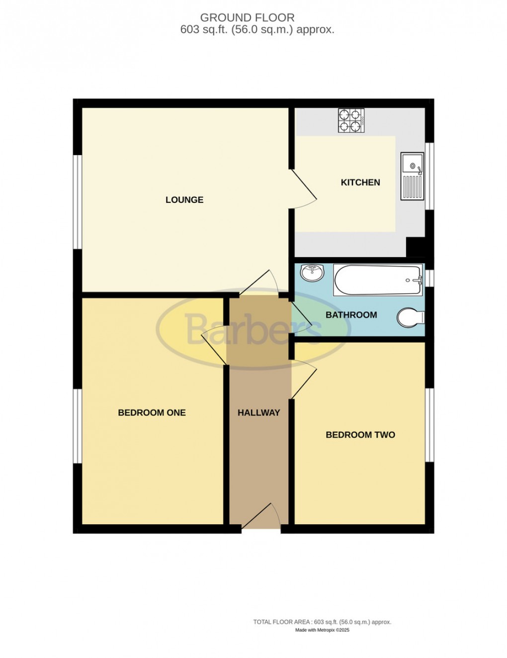 Floorplan for Grinshill Flats, Severn Drive, Wellington, Telford, TF1 3JT