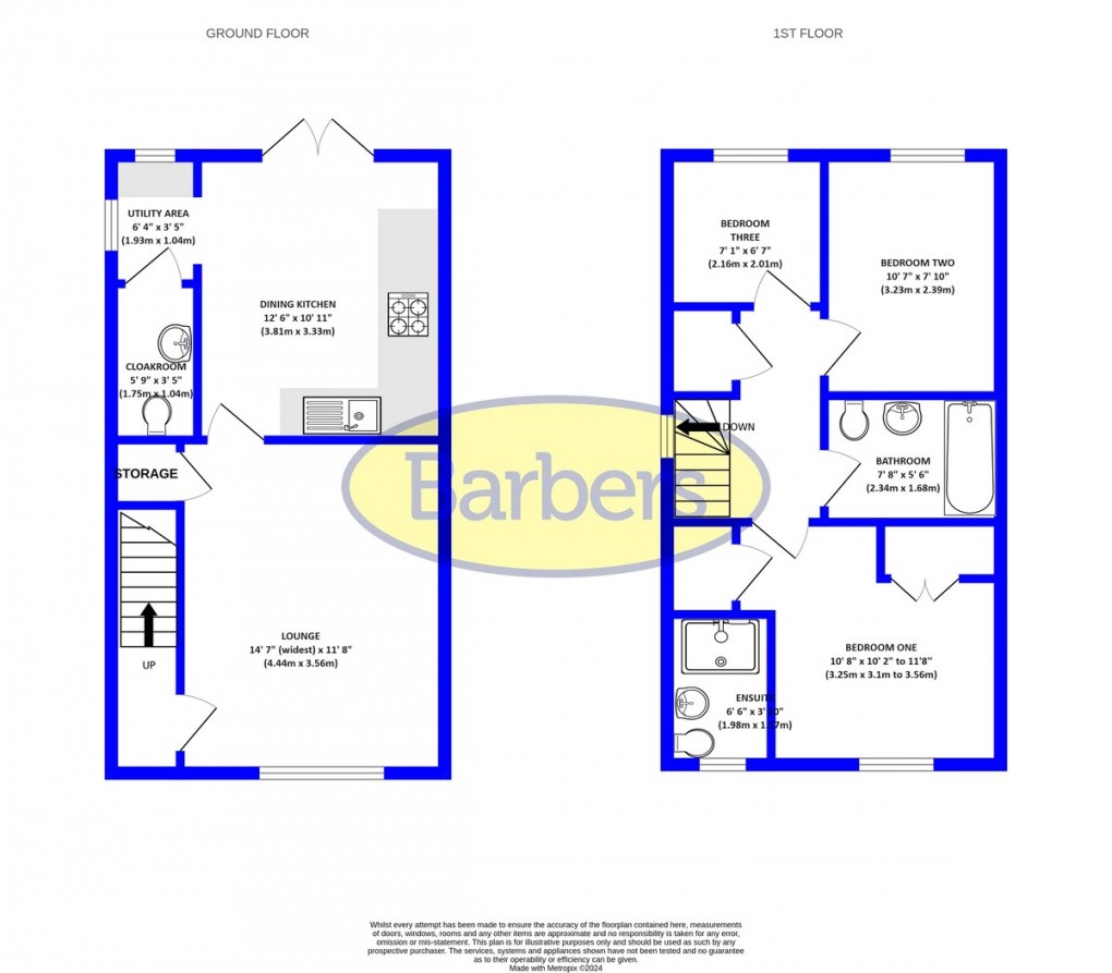 Floorplan for John Barrow Close, Priorslee